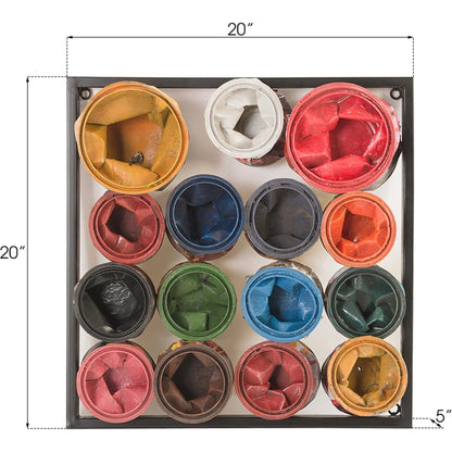 Paint Can Square Wall Art by Phillips Collection. Made from metal in a modern style.