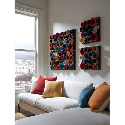 Paint Can Square Wall Art by Phillips Collection. Made from metal in a modern style.