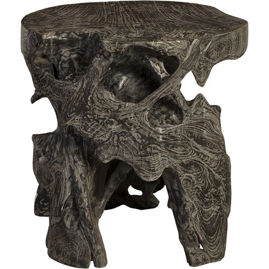Black Wash Root Side Table by Phillips Collection in black, gray and black wash. Made from wood in a eclectic & global style.