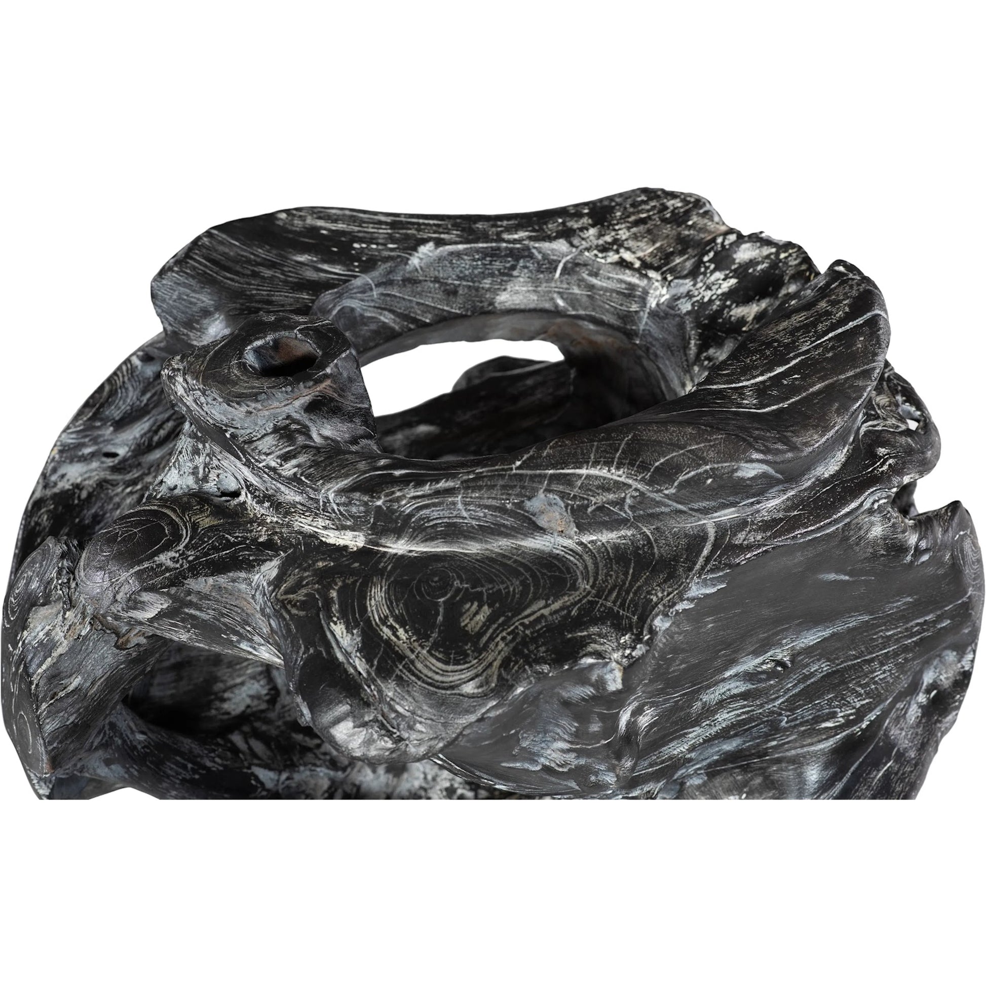 Teak Bowl by Phillips Collection in black wash. Made from wood in a eclectic & global style.