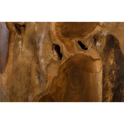 Teak Root Side Table by Phillips Collection in brown. Made from wood, teak in a rustic style.