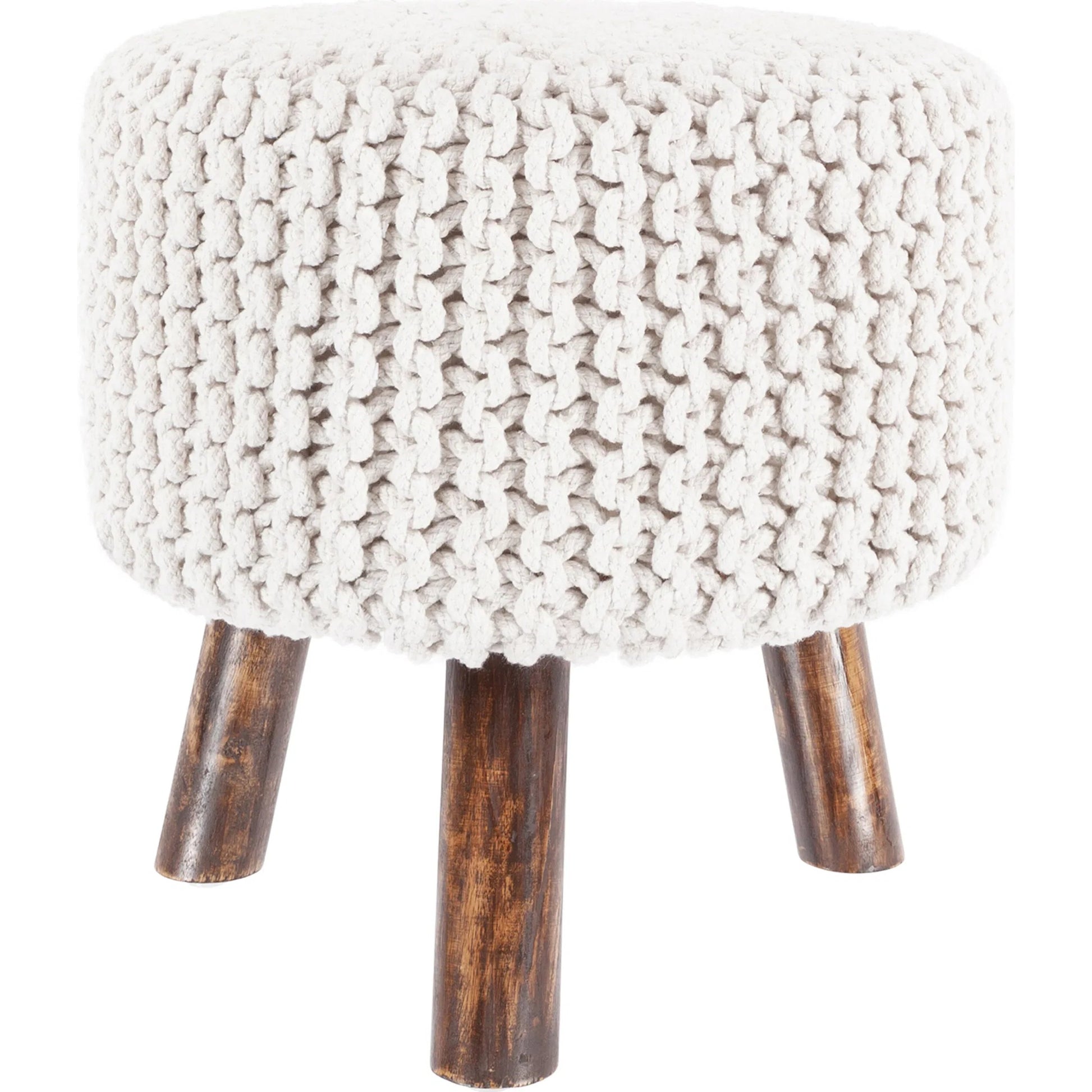 Ida IDA-40406 Stool by Chandra. Made from cotton, wood in a transitional style.
