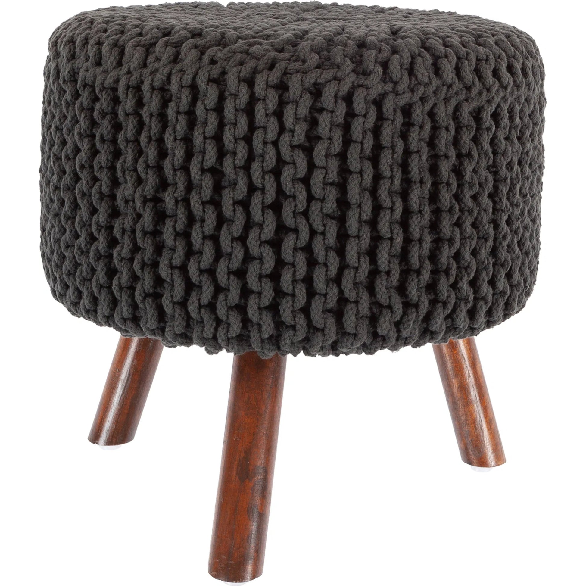 Ida IDA-40408 Stool by Chandra. Made from cotton, wood in a transitional style.