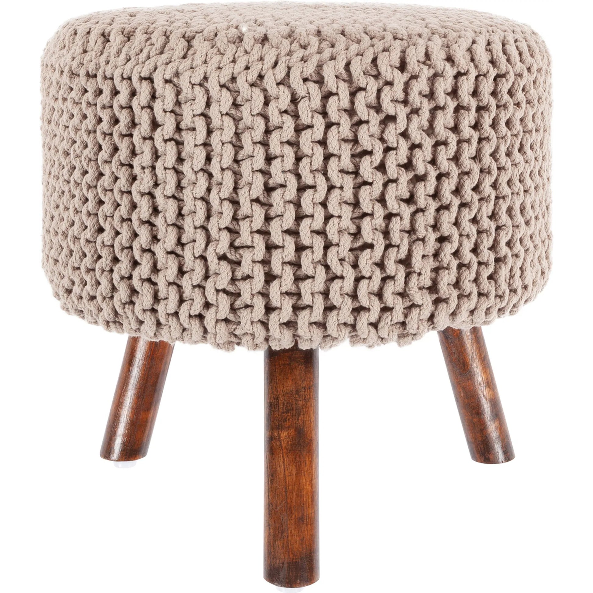 Ida IDA-40409 Stool by Chandra. Made from cotton, wood in a transitional style.