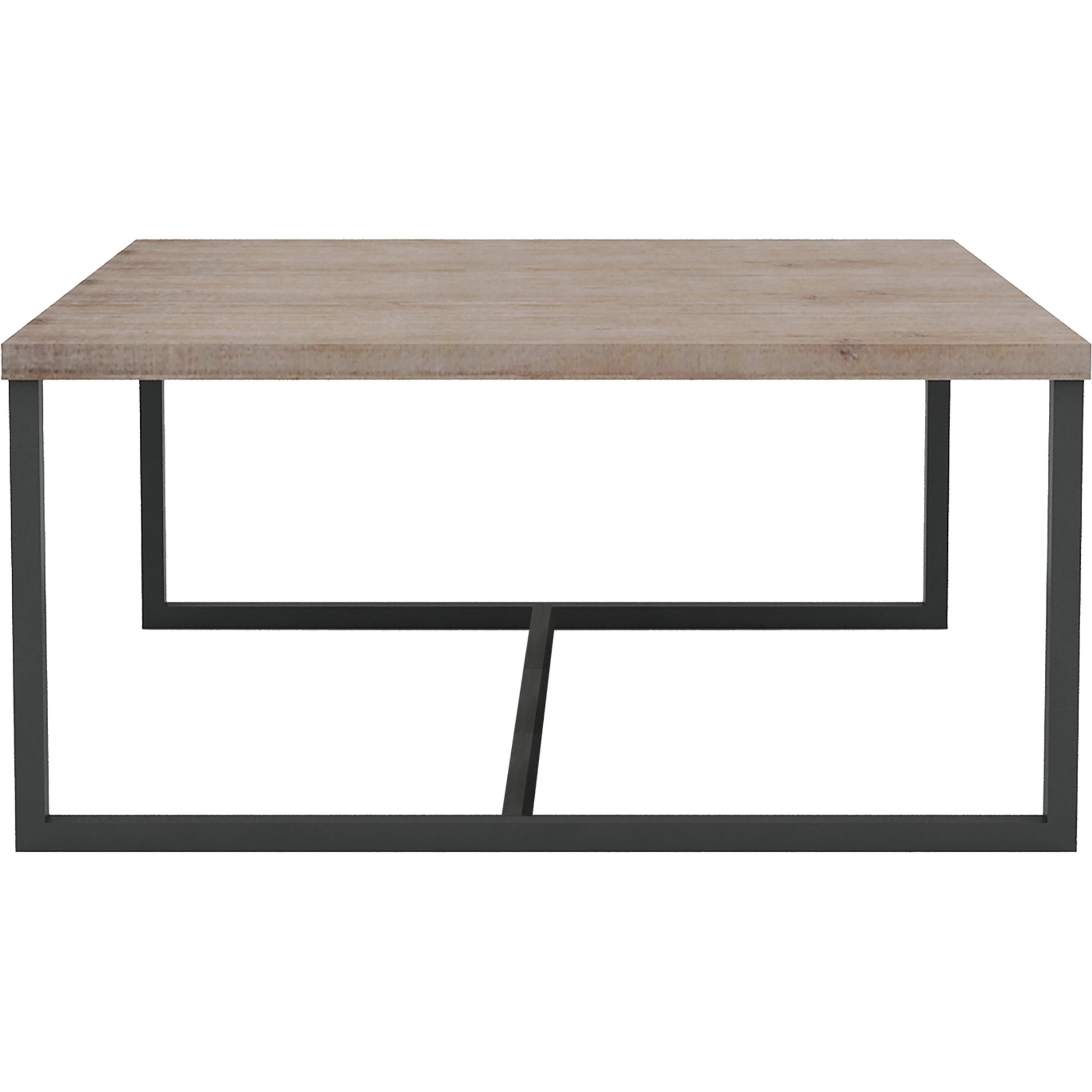 Irondale Square Coffee Table by LH Imports in light brown, grey and mocha grey, grey. Made from acacia, iron in a modern style.