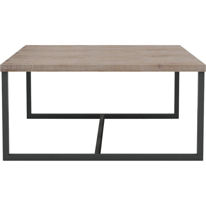 Irondale Square Coffee Table by LH Imports in light brown, grey and mocha grey, grey. Made from acacia, iron in a modern style.