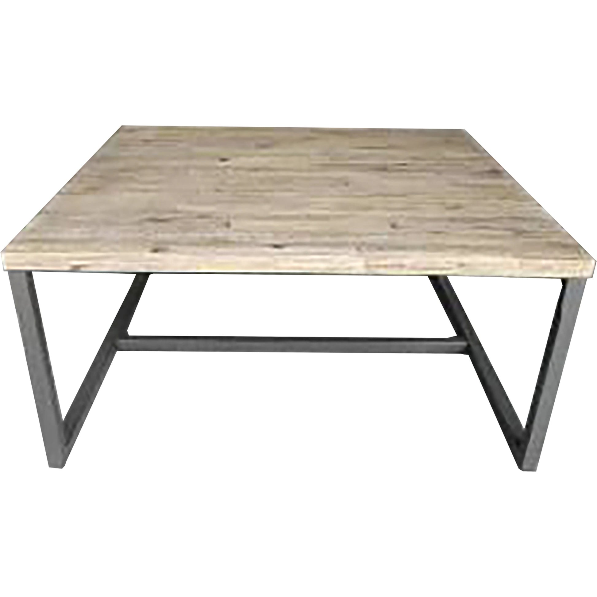 Irondale Square Coffee Table by LH Imports in light brown, grey and mocha grey, grey. Made from acacia, iron in a modern style.