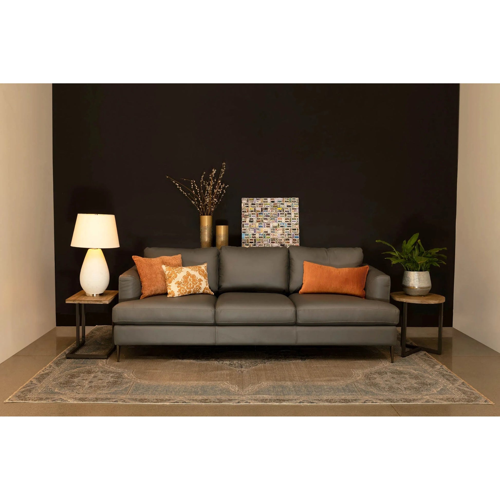 Irondale Laptop Table by LH Imports in light brown, grey and mocha grey, grey. Made from acacia, iron in a modern style.