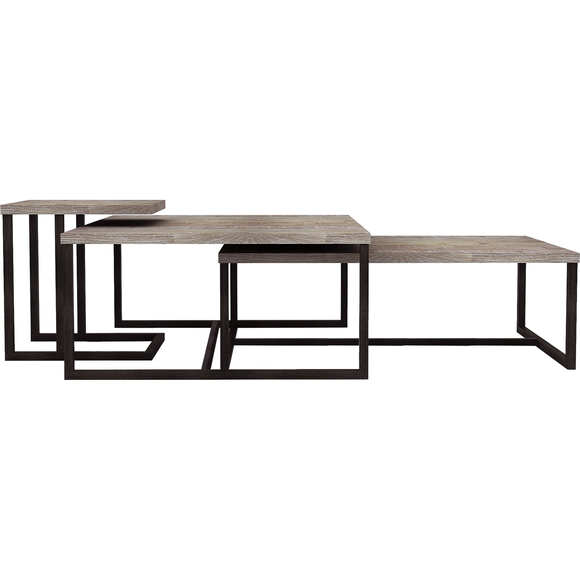 Irondale Laptop Table by LH Imports in light brown, grey and mocha grey, grey. Made from acacia, iron in a modern style.