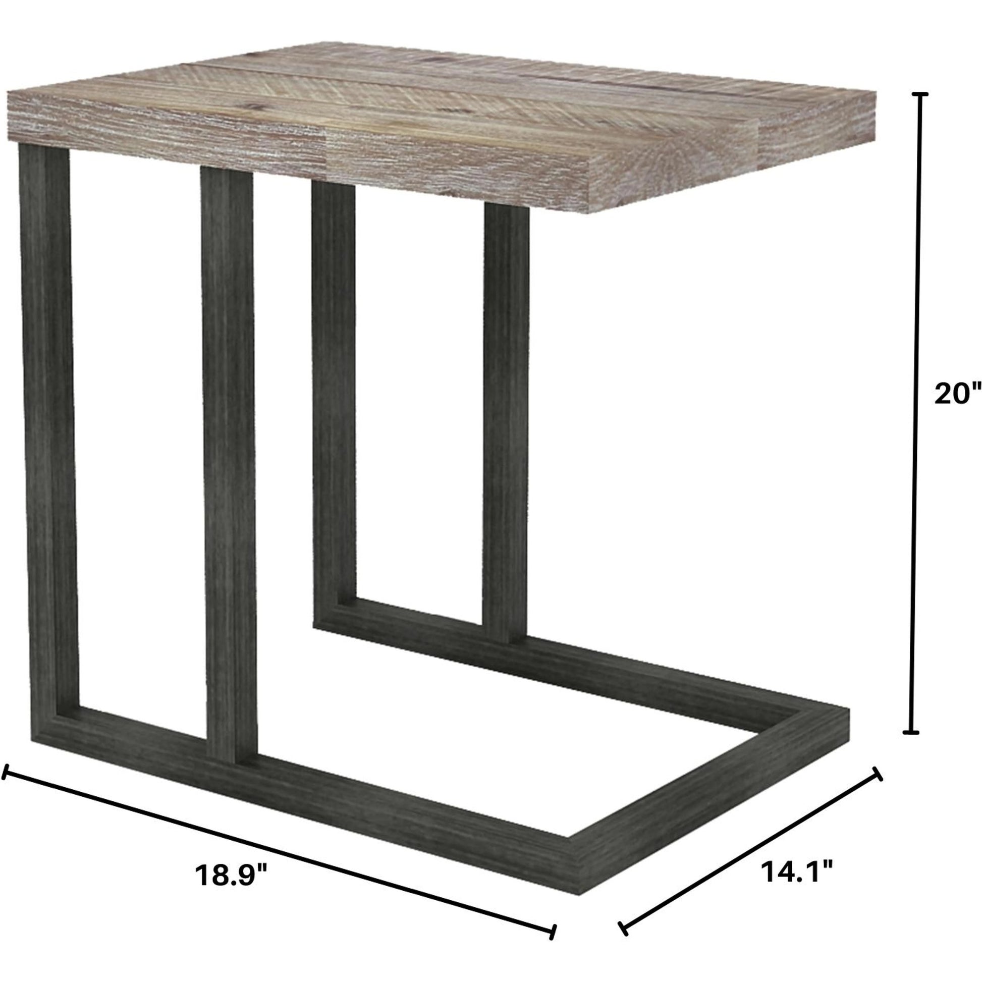 Irondale Laptop Table by LH Imports in light brown, grey and mocha grey, grey. Made from acacia, iron in a modern style.
