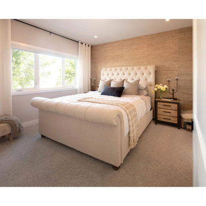 Irondale Nightstand by LH Imports in light brown, grey and mocha grey, grey. Made from acacia, mdf acacia veneer, iron in a traditional style.