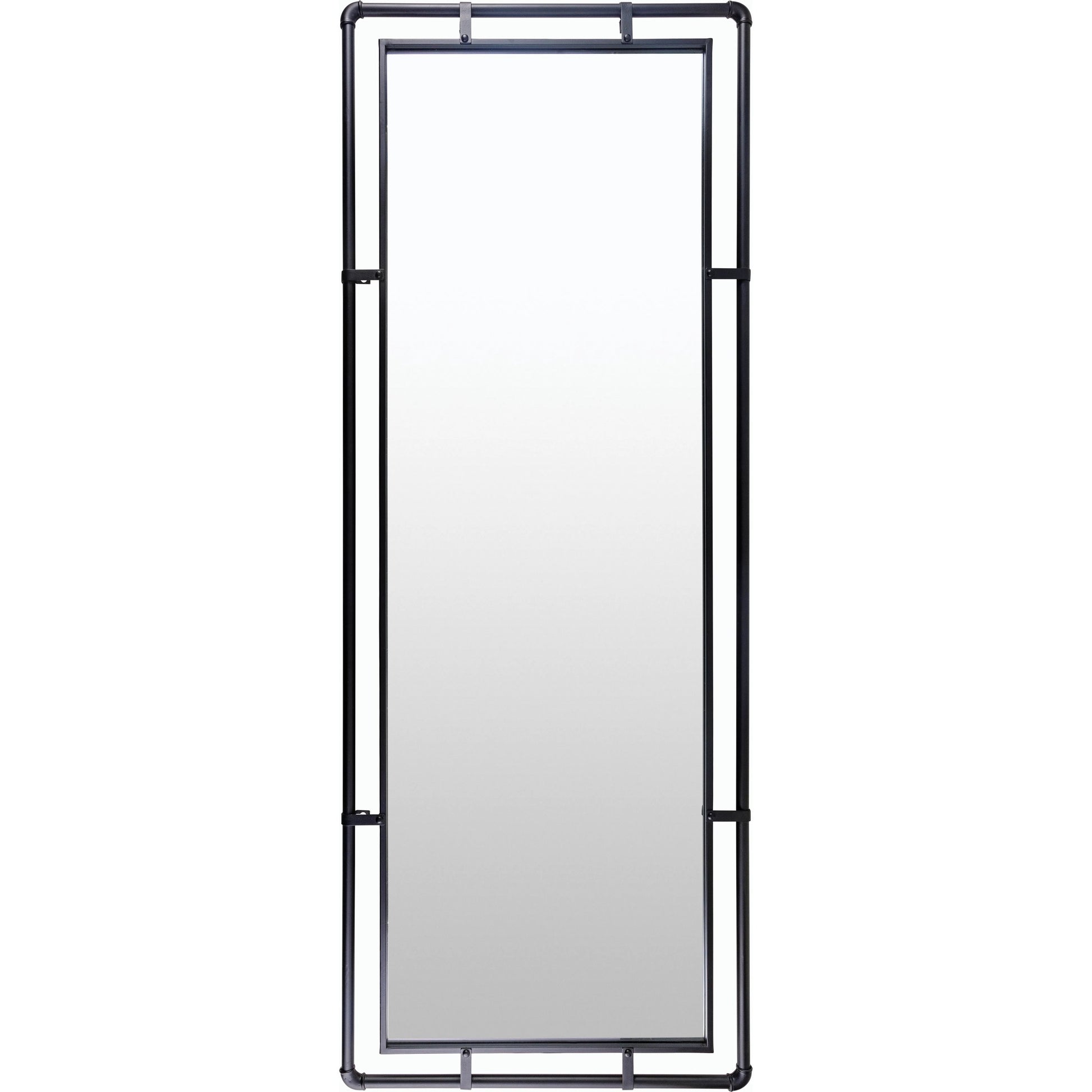 Indus Full Length Mirror - 530746 by Surya in black and painted. Made from iron in a modern style.