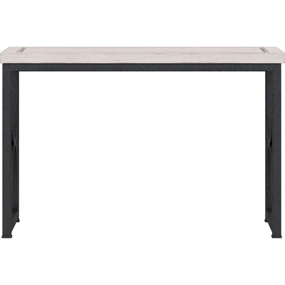 Alcove Metal End Table by A.R.T. Furniture in belgian ivory, burnished brass. Made from acacia solids, maple veneers, iron in a modern style.