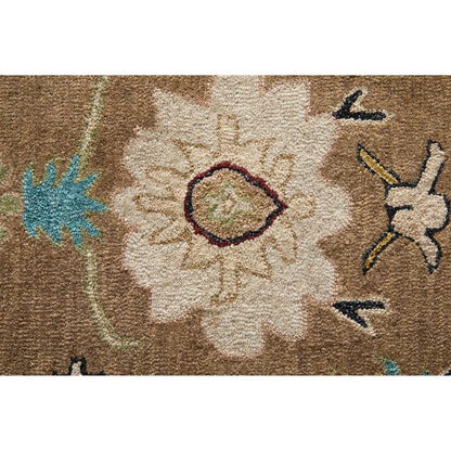 Springfield Traditional & Botanical SPF8A45F Rug by Feizy in tan, ivory, blue. Made from wool in a unique style.