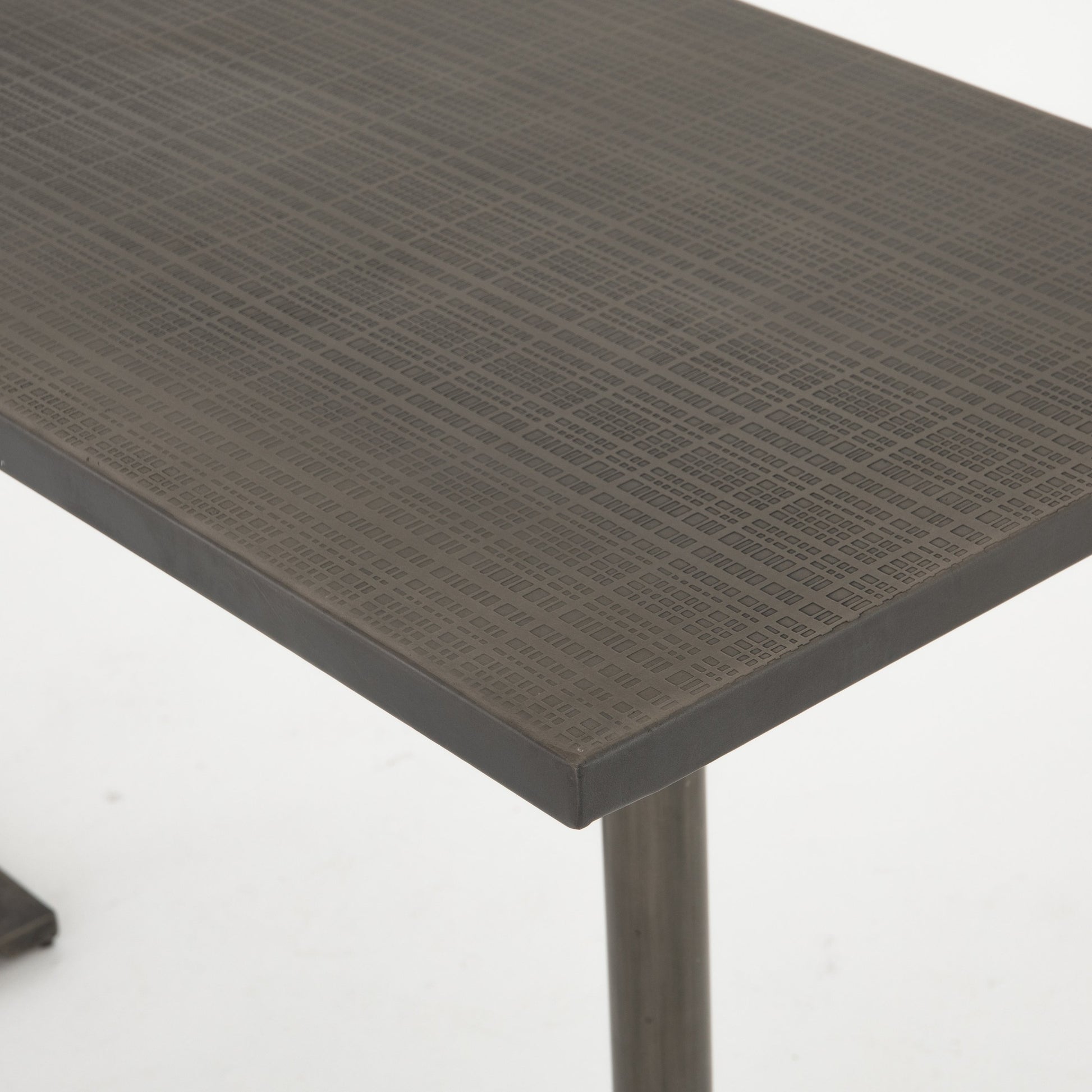 Fannin Bar Table by Four Hands in aged brass. Made from iron in a modern style.