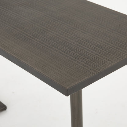 Fannin Bar Table by Four Hands in aged brass. Made from iron in a modern style.