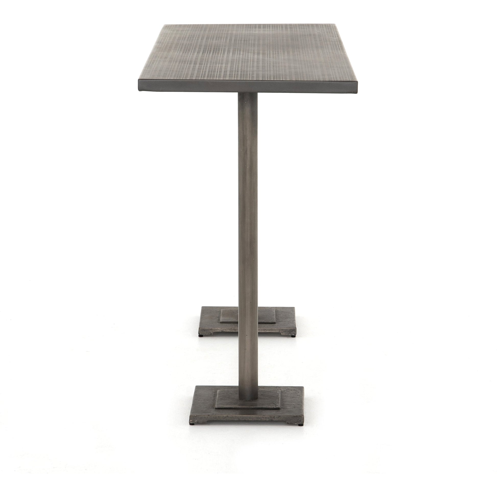 Fannin Bar Table by Four Hands in aged brass. Made from iron in a modern style.