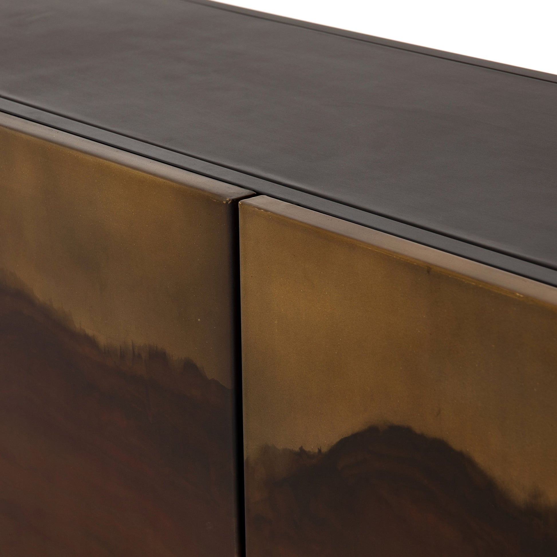 Stormy Sideboard by Four Hands in distressed ombre, aged brown and distressed ombre. Made from iron in a eclectic & global style.