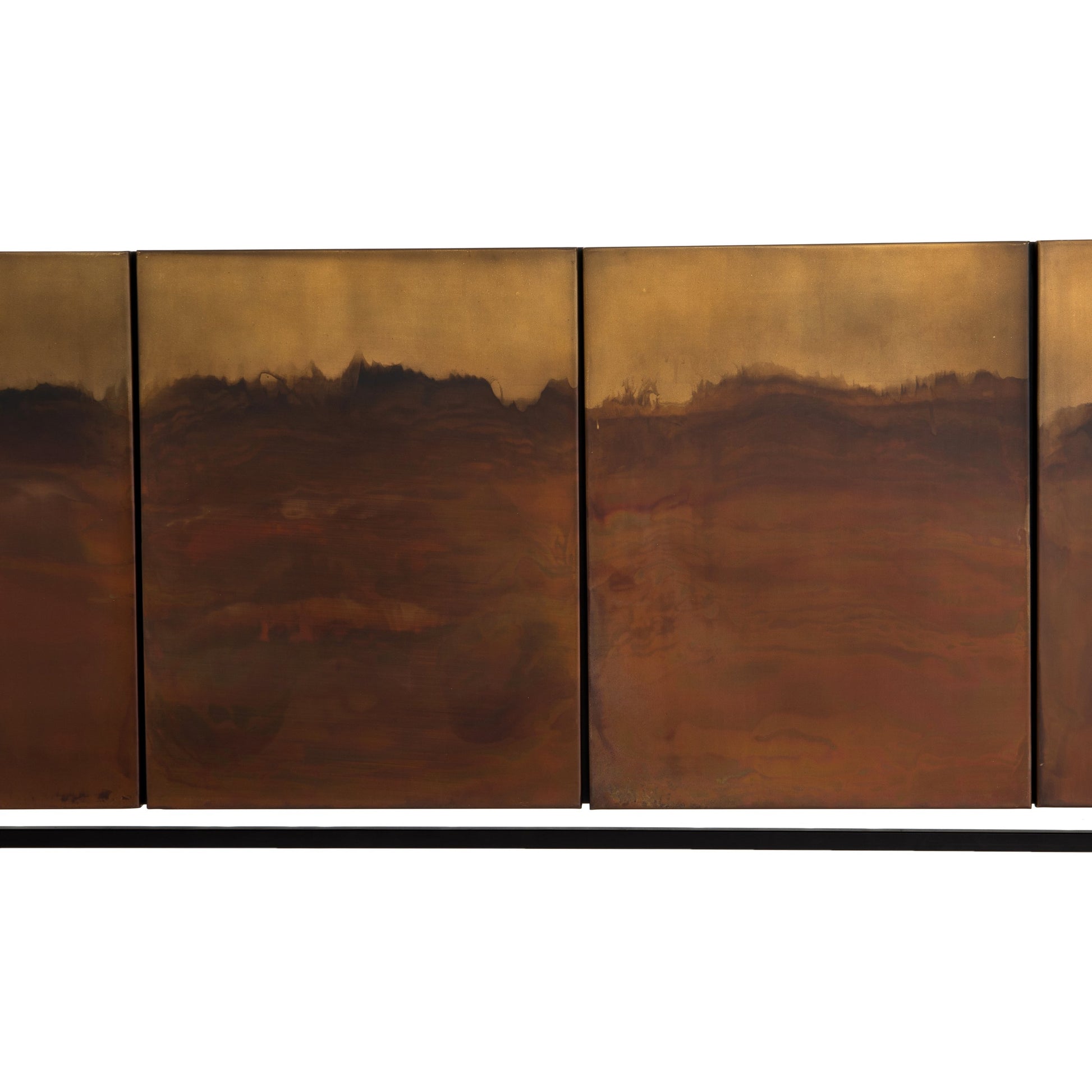 Stormy Sideboard by Four Hands in distressed ombre, aged brown and distressed ombre. Made from iron in a eclectic & global style.