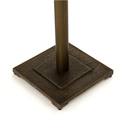 Fannin Counter Table by Four Hands in aged brass. Made from iron in a modern style.