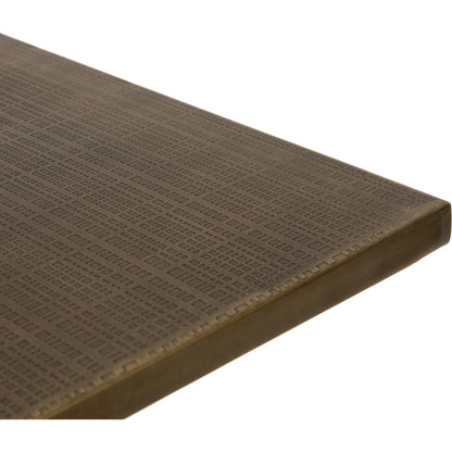 Fannin Counter Table by Four Hands in aged brass. Made from iron in a modern style.