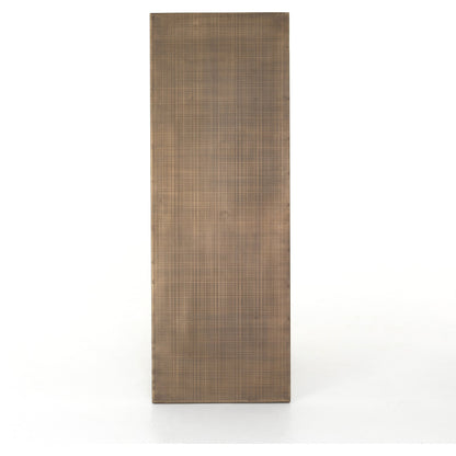 Fannin Counter Table by Four Hands in aged brass. Made from iron in a modern style.