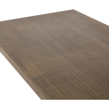 Fannin Bar Table by Four Hands in aged brass. Made from iron in a modern style.