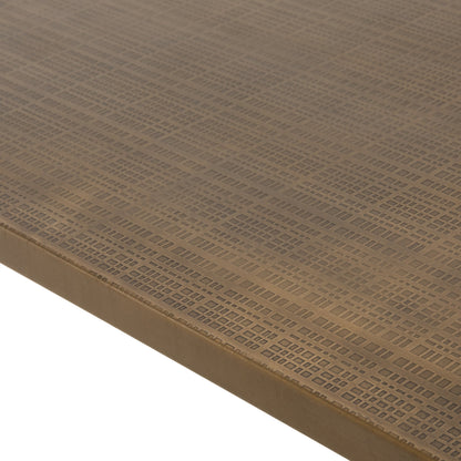 Fannin Bar Table by Four Hands in aged brass. Made from iron in a modern style.