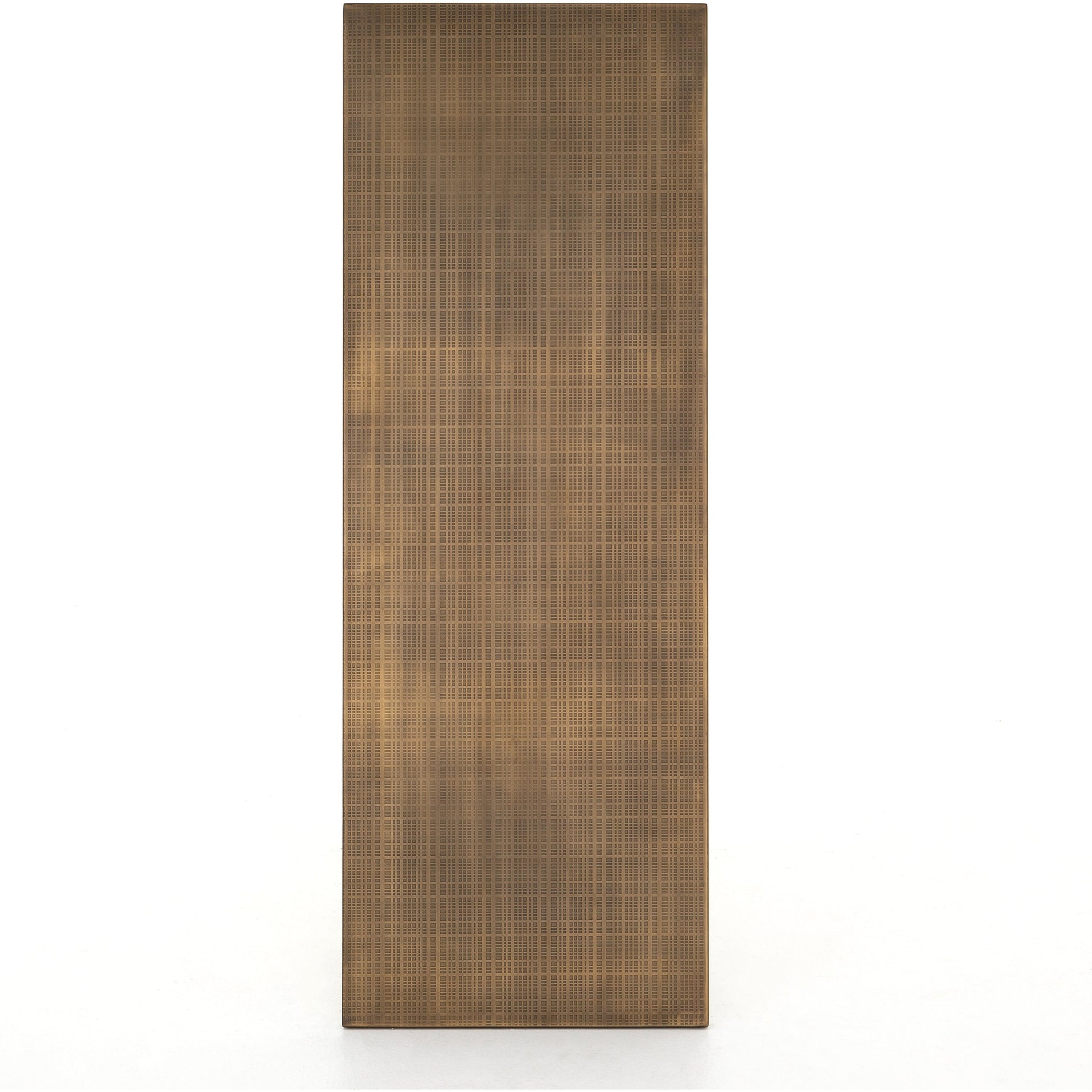 Fannin Bar Table by Four Hands in aged brass. Made from iron in a modern style.