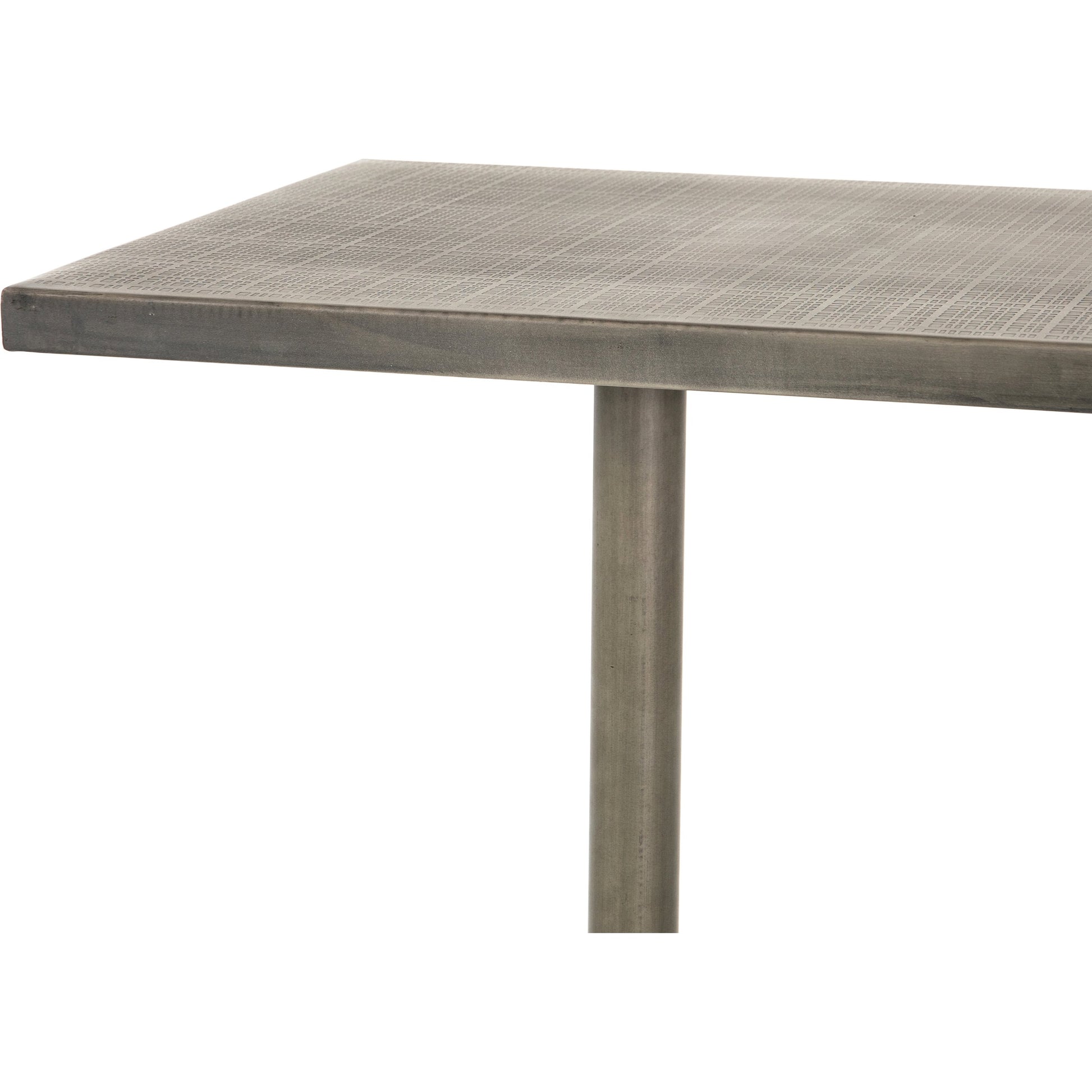 Fannin Counter Table by Four Hands in aged brass. Made from iron in a modern style.