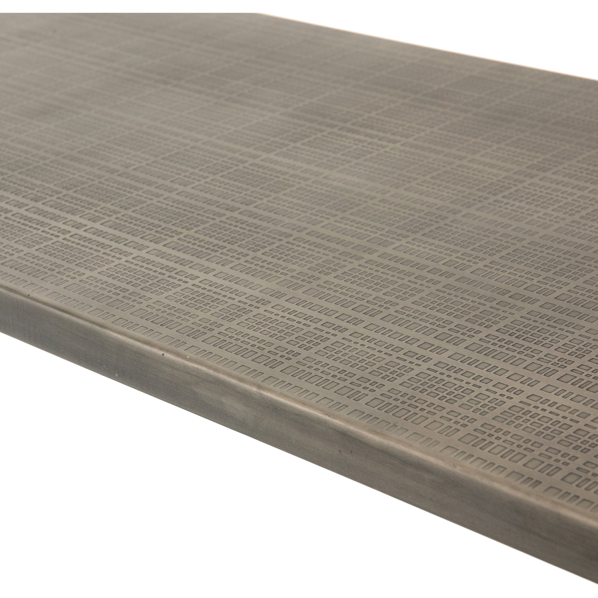 Fannin Counter Table by Four Hands in aged brass. Made from iron in a modern style.