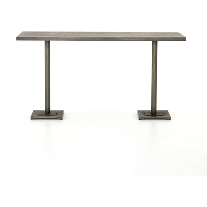 Fannin Counter Table by Four Hands in aged brass. Made from iron in a modern style.