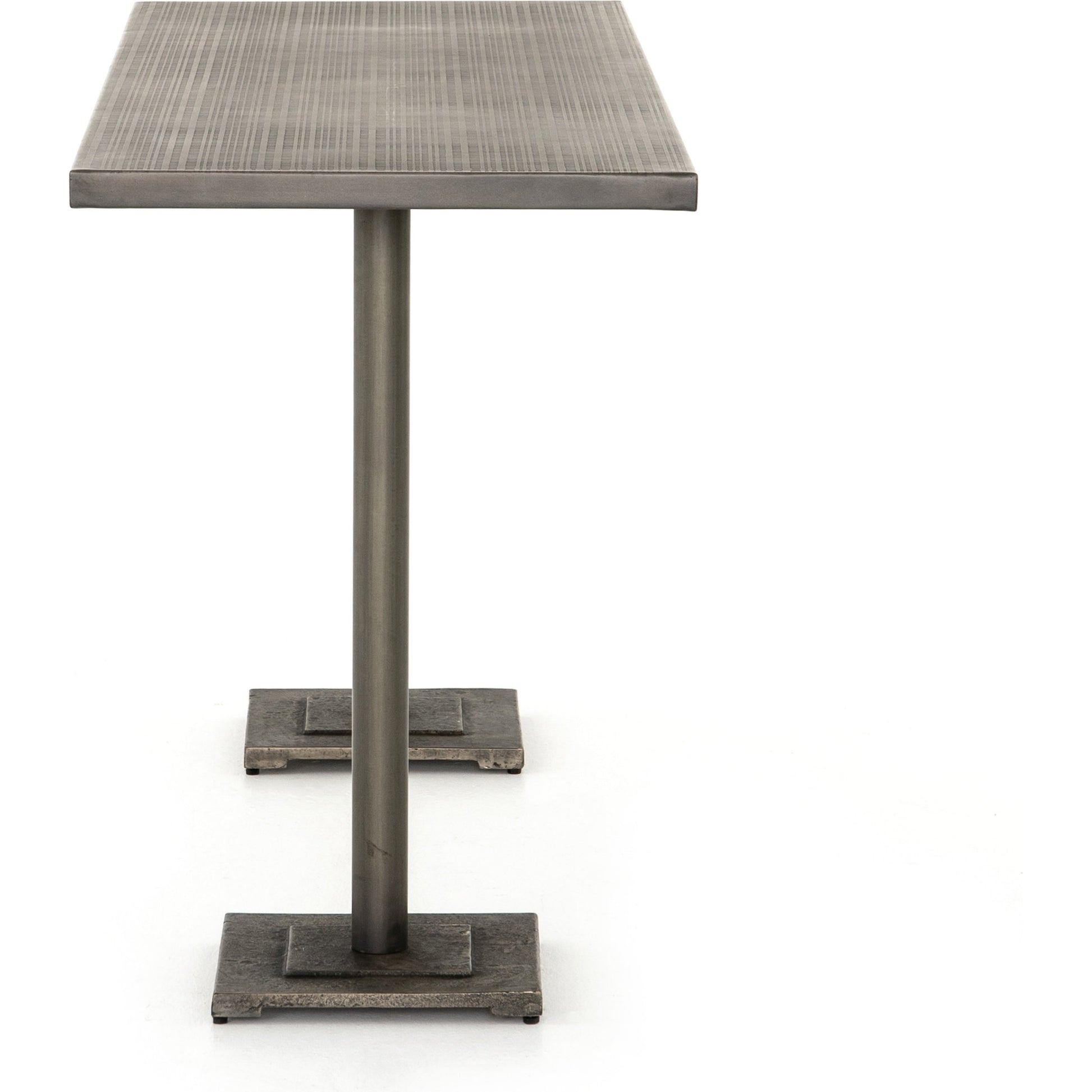 Fannin Counter Table by Four Hands in aged brass. Made from iron in a modern style.