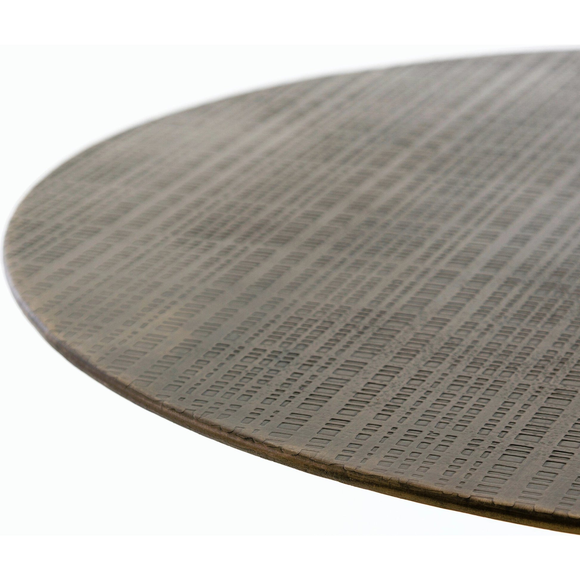 Fannin Counter Table by Four Hands in aged brass. Made from iron in a modern style.