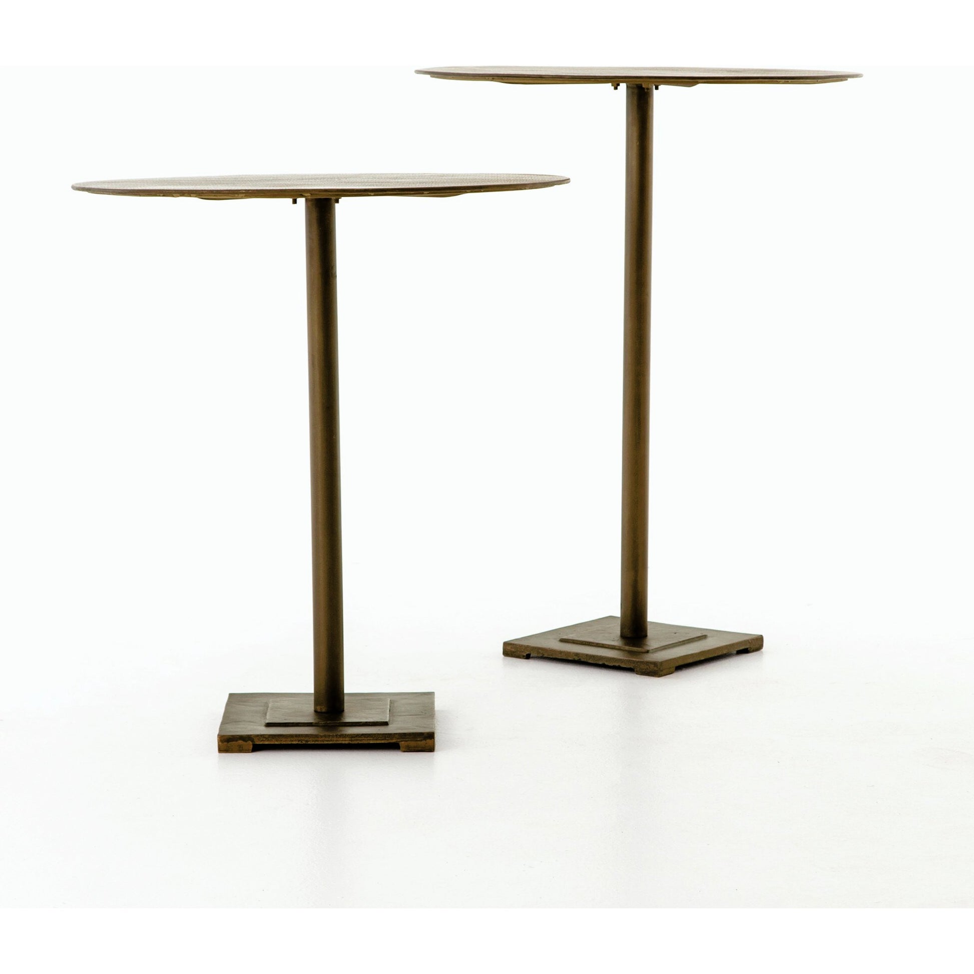 Fannin Counter Table by Four Hands in aged brass. Made from iron in a modern style.