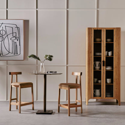 Fannin Counter Table by Four Hands in aged brass. Made from iron in a modern style.