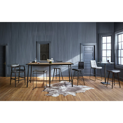 Fannin Bar Table by Four Hands in aged brass. Made from iron in a modern style.