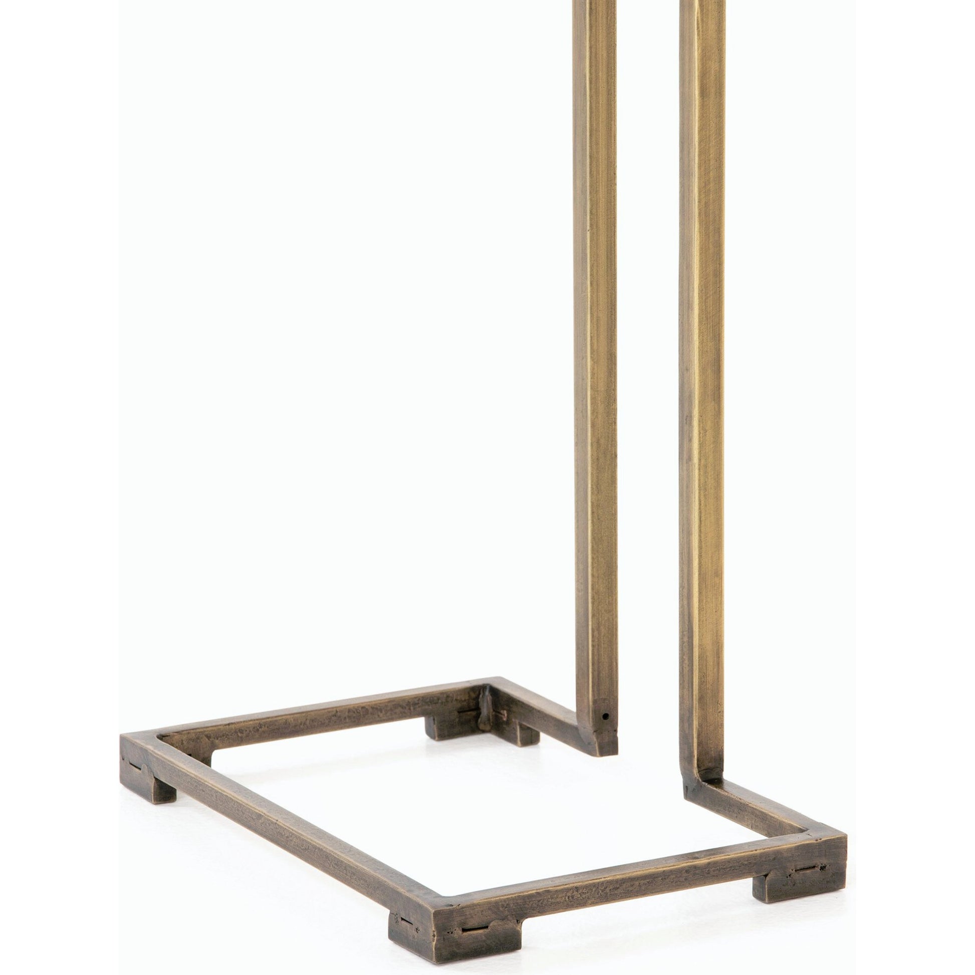 Acid Etch Table by Four Hands in antique brass. Made from iron in a modern style.