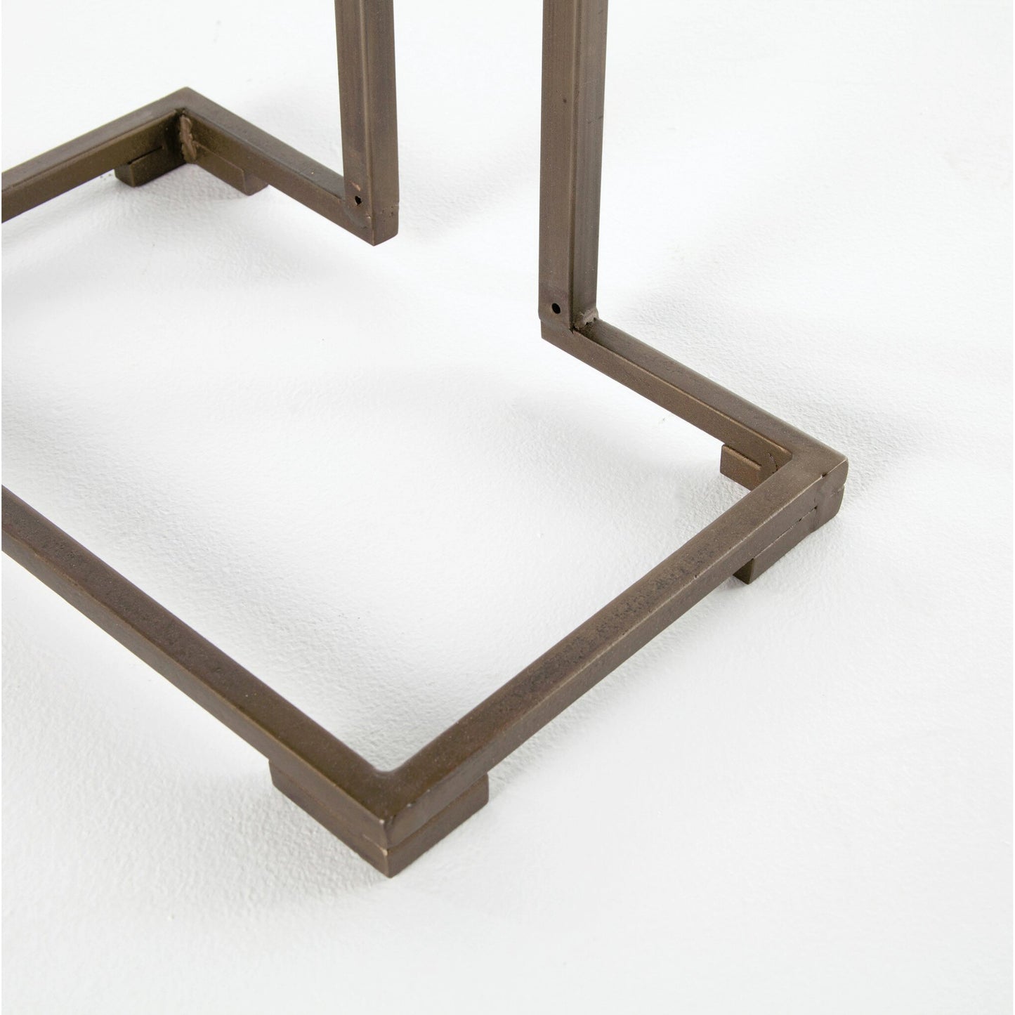 015 S-258274 | Closeup | Acid Etch Table by Four Hands in antique brass. Made from iron in a modern style.