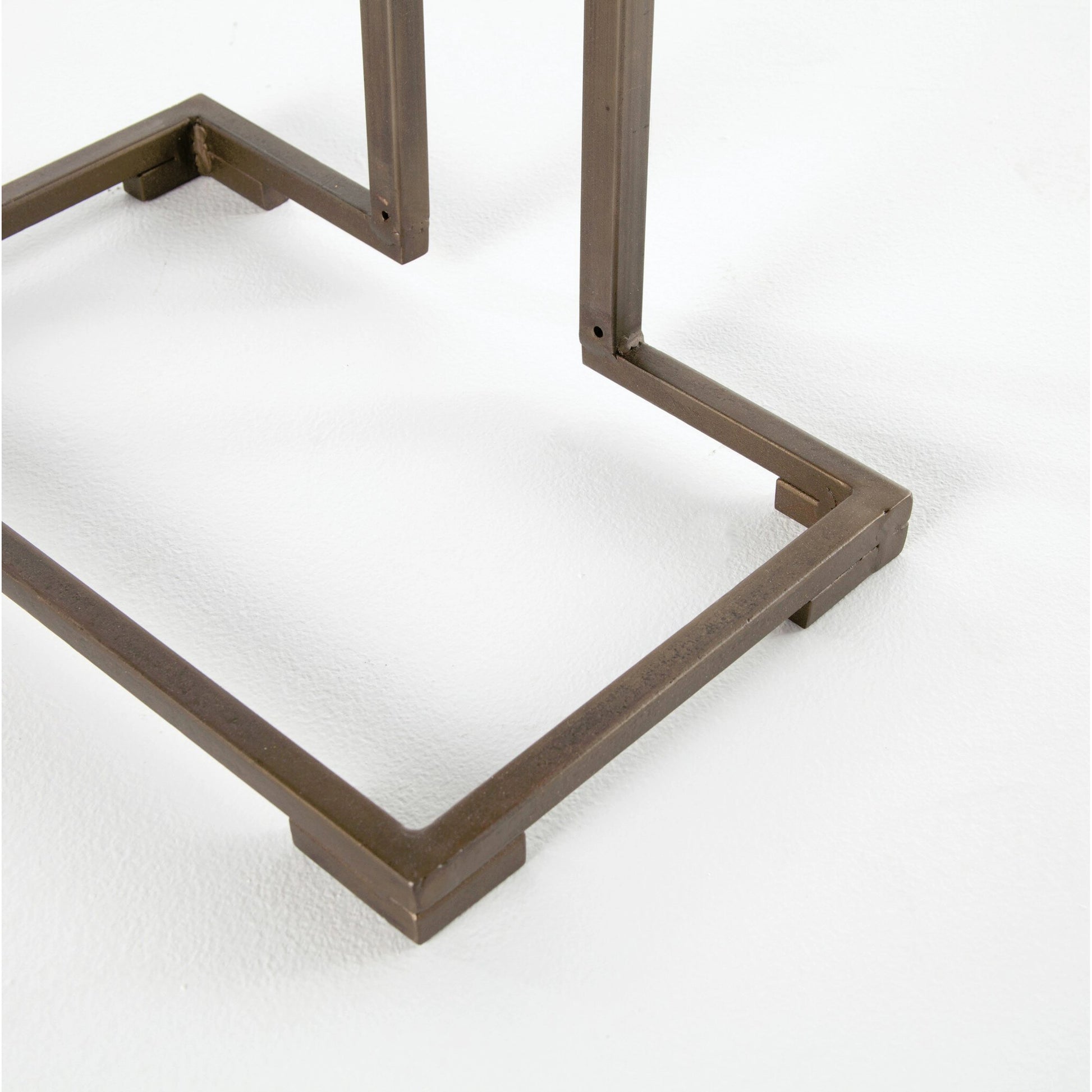 Acid Etch Table by Four Hands in antique brass. Made from iron in a modern style.