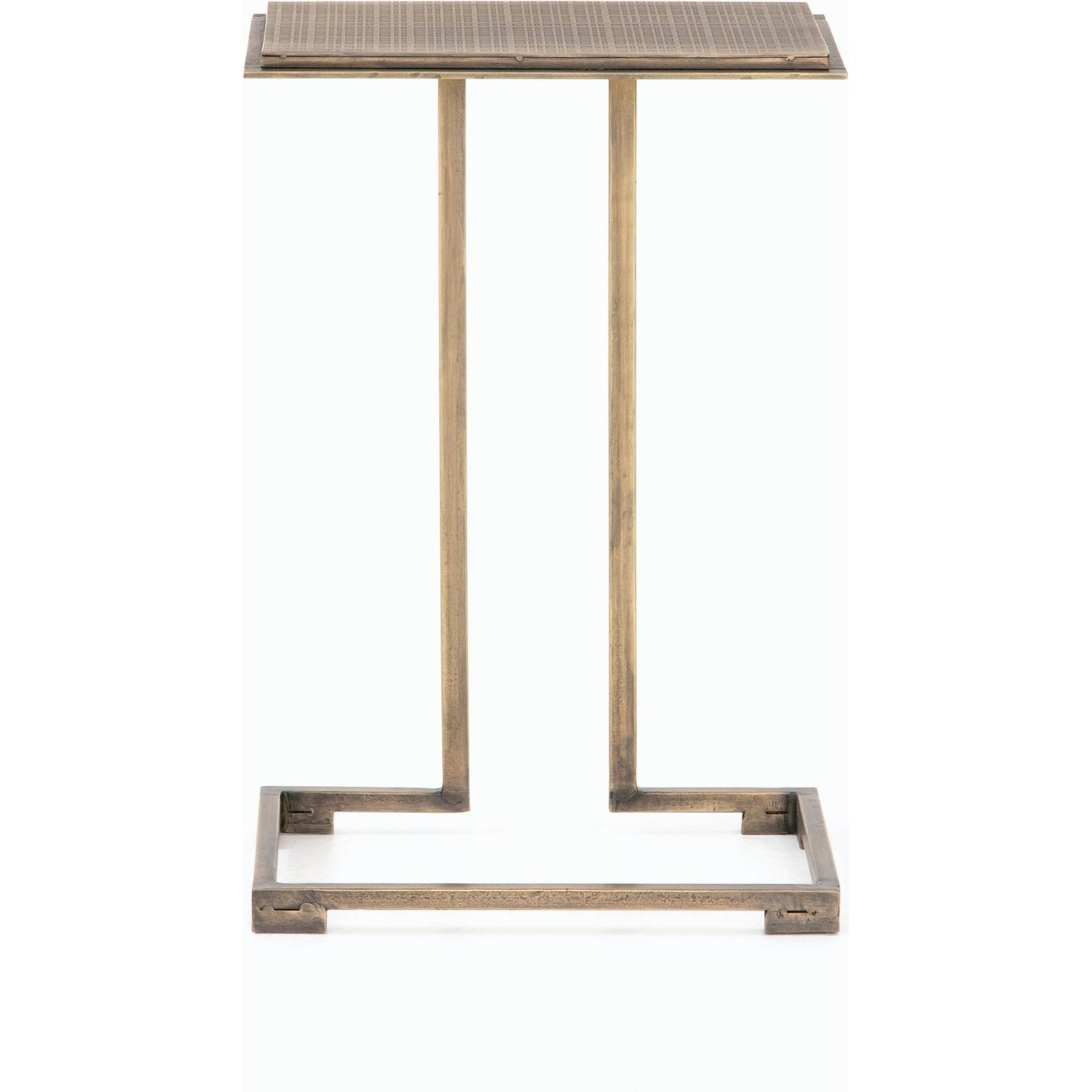 007 S-258274 | Additional Silo | Acid Etch Table by Four Hands in antique brass. Made from iron in a modern style.