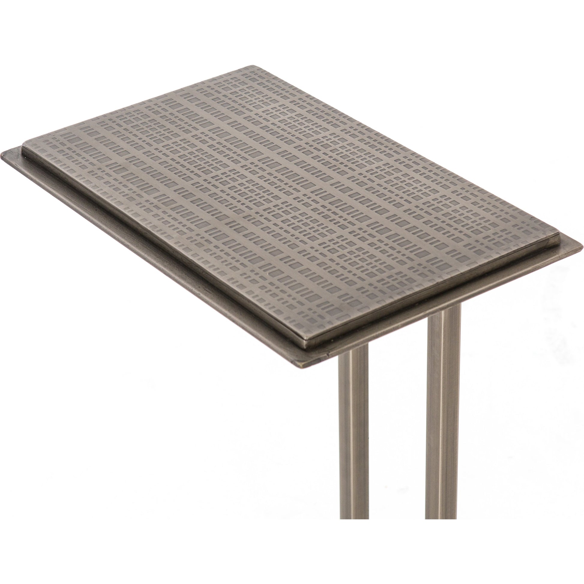 Acid Etch Table by Four Hands in antique brass. Made from iron in a modern style.