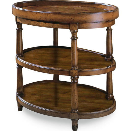 Oval Accent Table by Hooker Furniture in mappa burl. Made from mappa burl veneer in a traditional style.