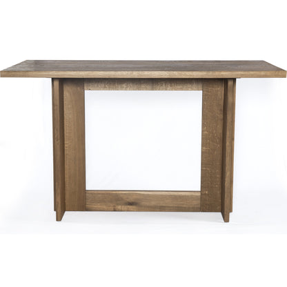 Erie Bar Table by Four Hands in dark smoked oak. Made from solid oak in a rustic style.