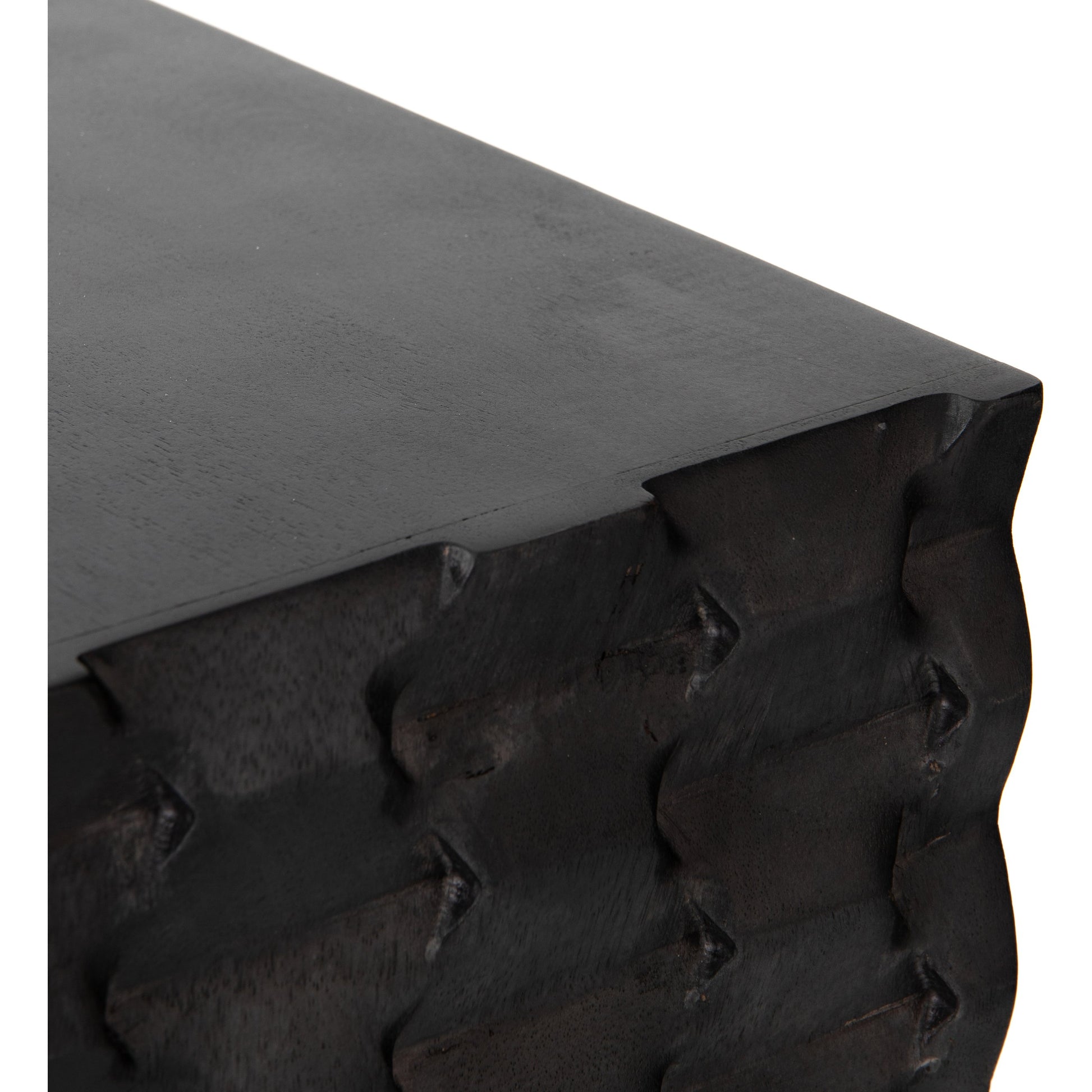 Raffael Bar Cabinet by Four Hands in carved stonewash grey. Made from solid mango, iron in a eclectic & global style.