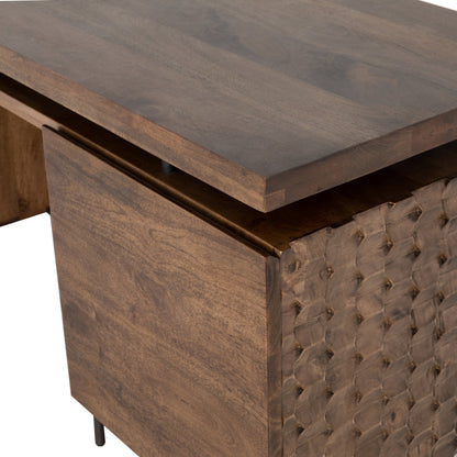 Raffael Desk by Four Hands. Made from solid mango, iron in a eclectic & global style.