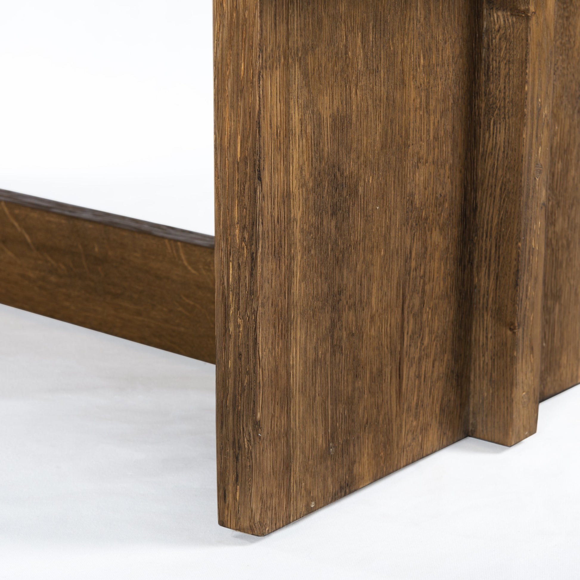 Erie Coffee Table by Four Hands in dark smoked oak. Made from solid oak in a rustic style.
