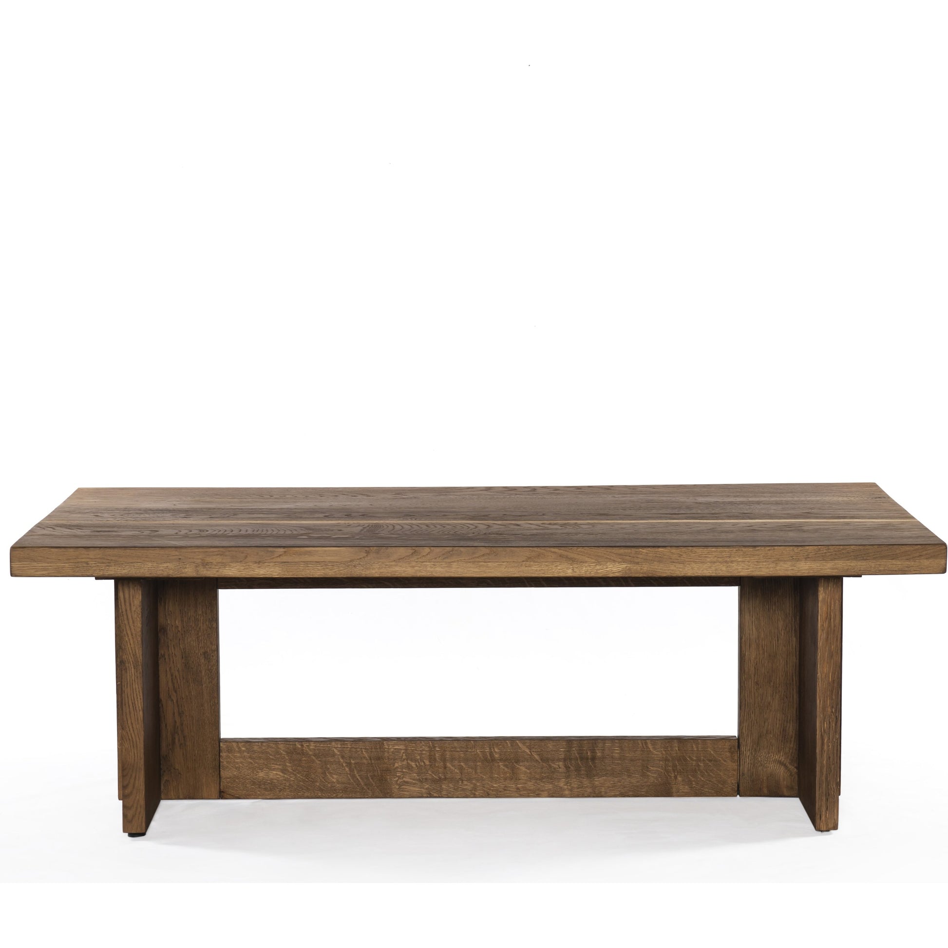 Erie Coffee Table by Four Hands in dark smoked oak. Made from solid oak in a rustic style.