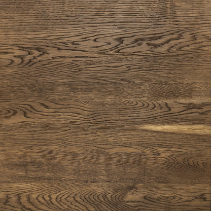 Erie End Table by Four Hands in dark smoked oak. Made from solid oak in a rustic style.