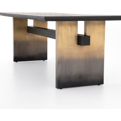 Brennan Dining Table by Four Hands. Made from solid oak, iron in a modern style.